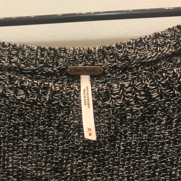 Wide neck black and white free people top - Picture 2 of 4